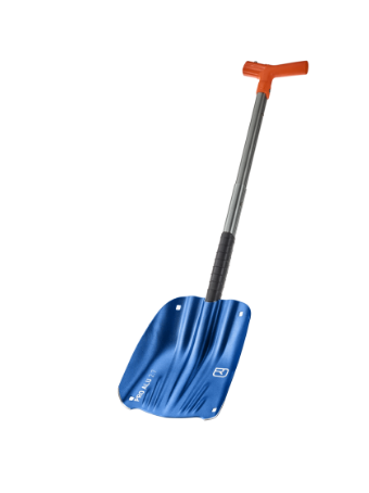 Shovel-Pro-Alu snow shovel, folding shovel, blue shovel, orange handle, pocket shovel