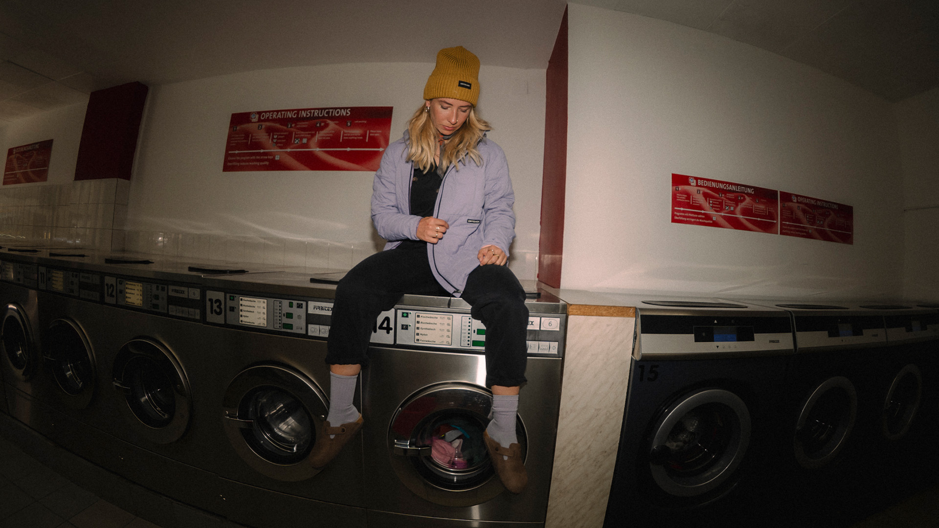 Hat, Person, Laundry, Washer, Coat