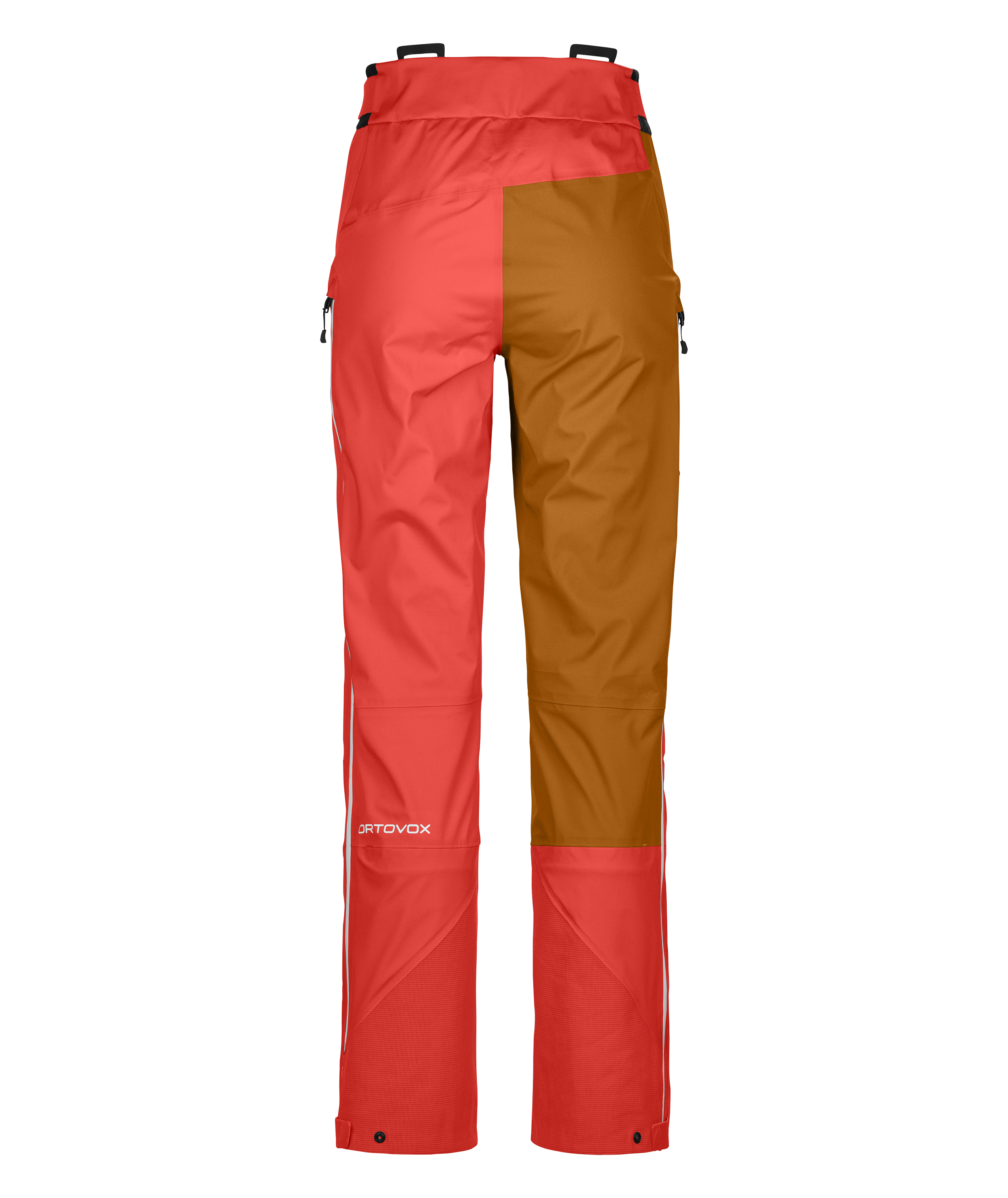 Clothing, Pants, Jeans, Clothing, Pants, Jeans, ski pants, colorblock, red, brown patch, softshell
