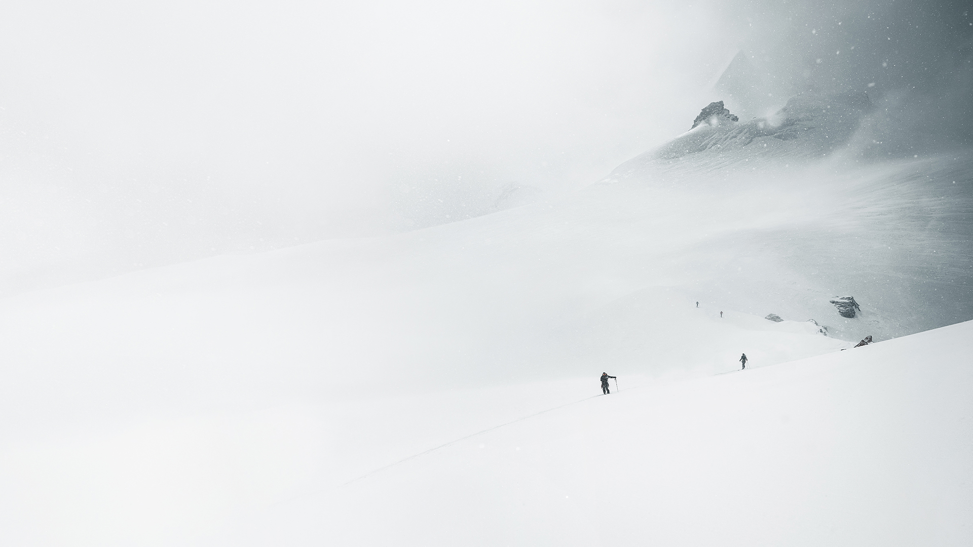 Nature, Outdoors, Person, Winter, Blizzard