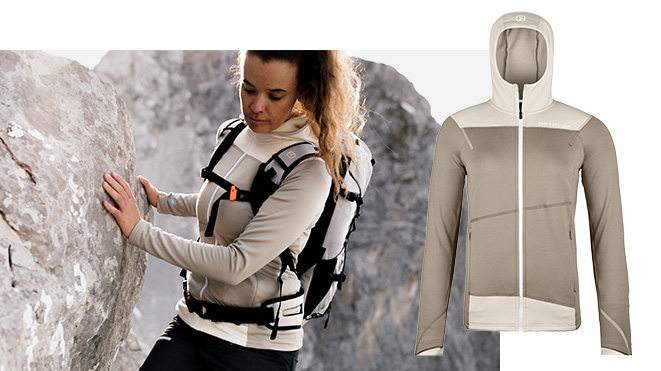 250901_LP_Fleece_Kategorie_Fleece_Light_661x371_KRS Vest, Lifejacket, Hoodie, Jacket, Person