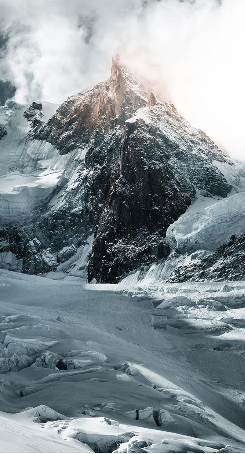 Mountain, Nature, Outdoors, Peak, Ice