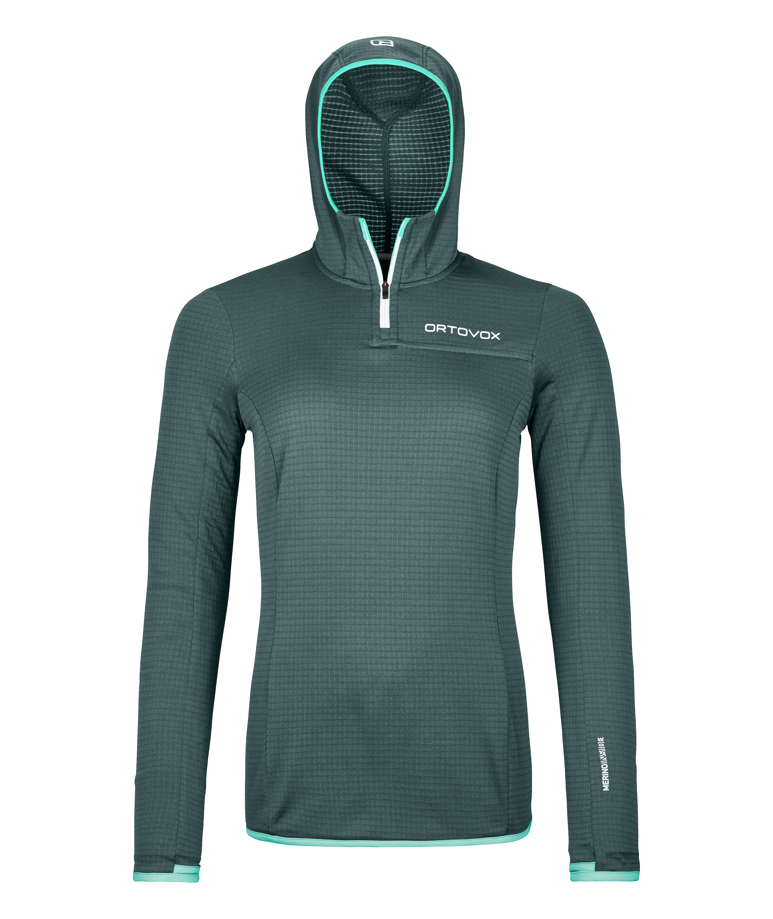 FLEECE LIGHT GRID ZN HOODY W