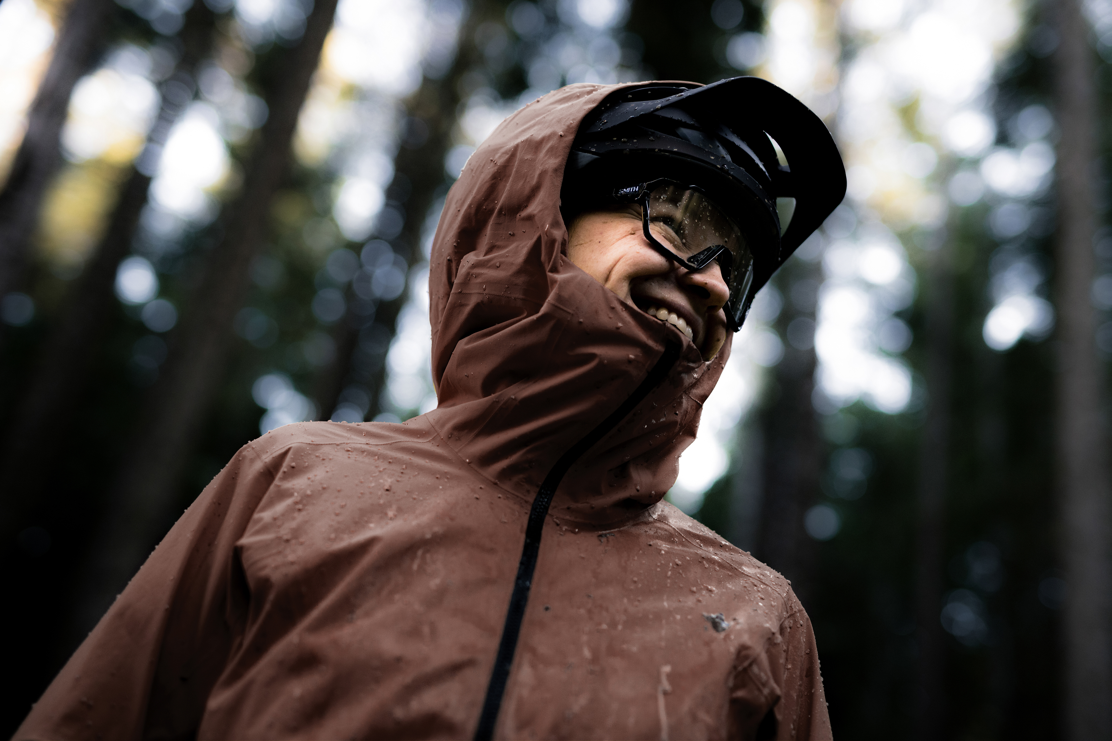 Coat, Hood, Jacket, Person, Smile