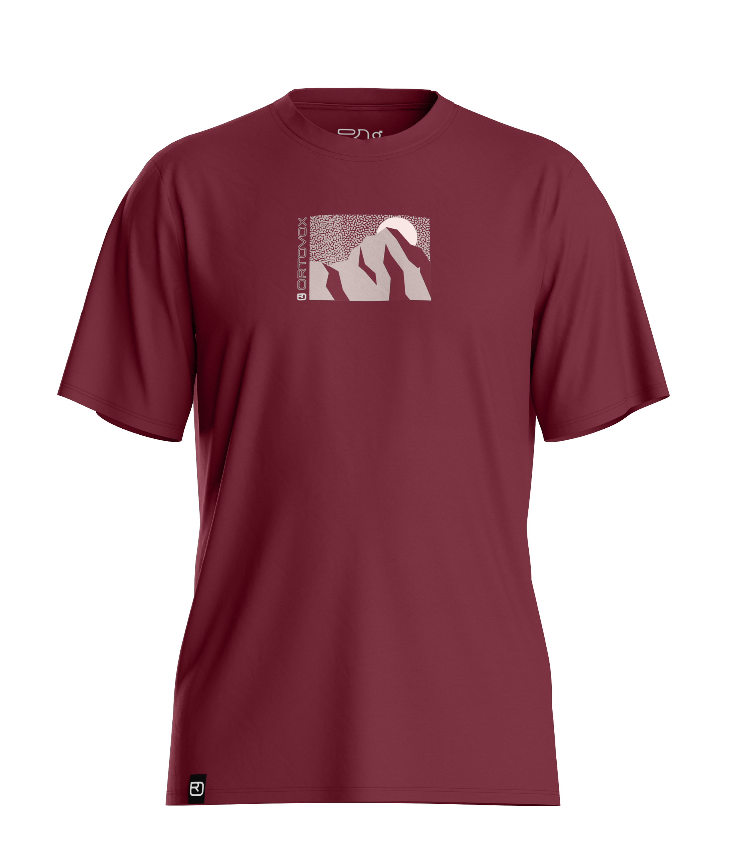120 COOL TEC MTN SUN TS M Clothing, T-Shirt, Shirt, Maroon