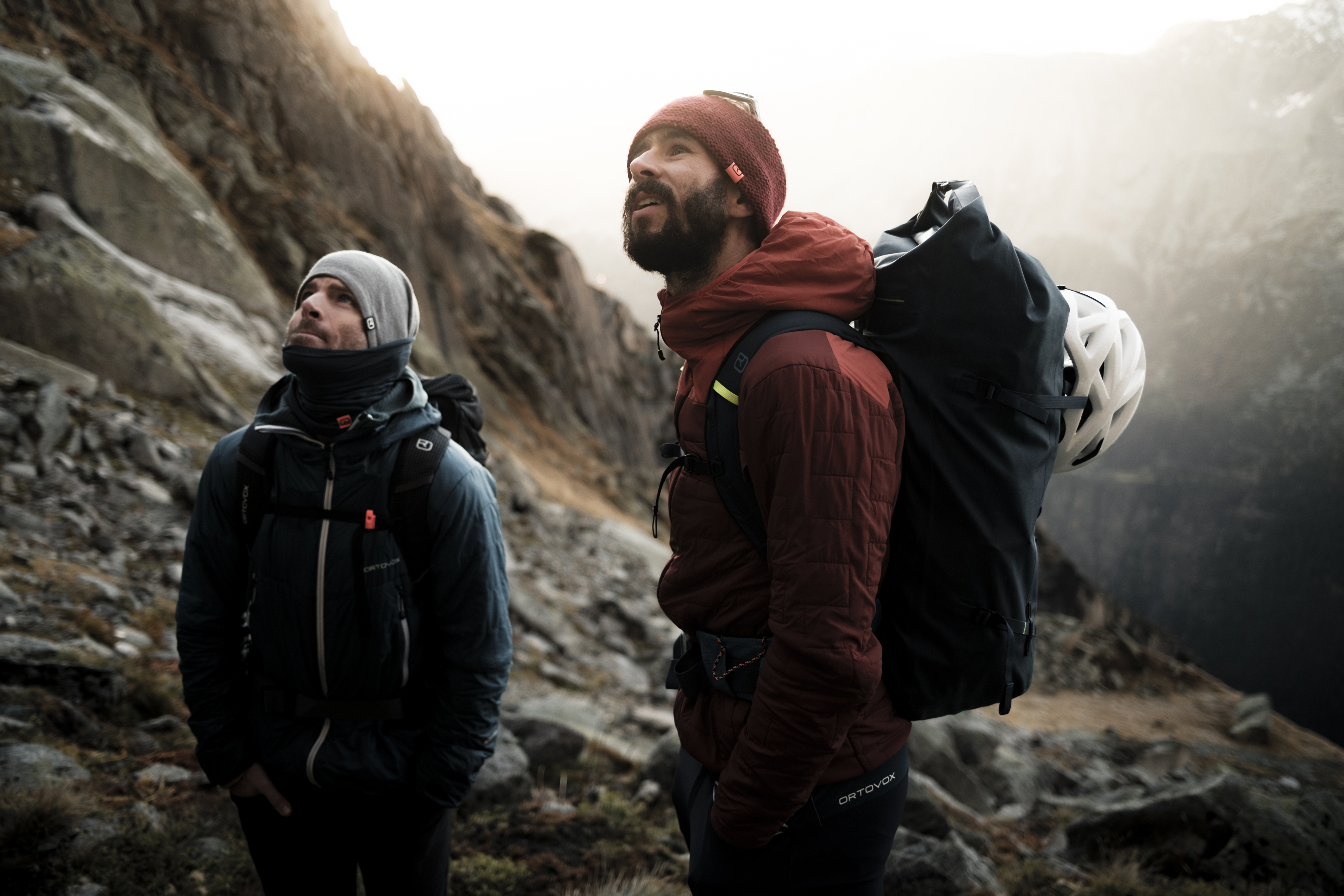 Hiking, Person, Coat, Helmet, Man