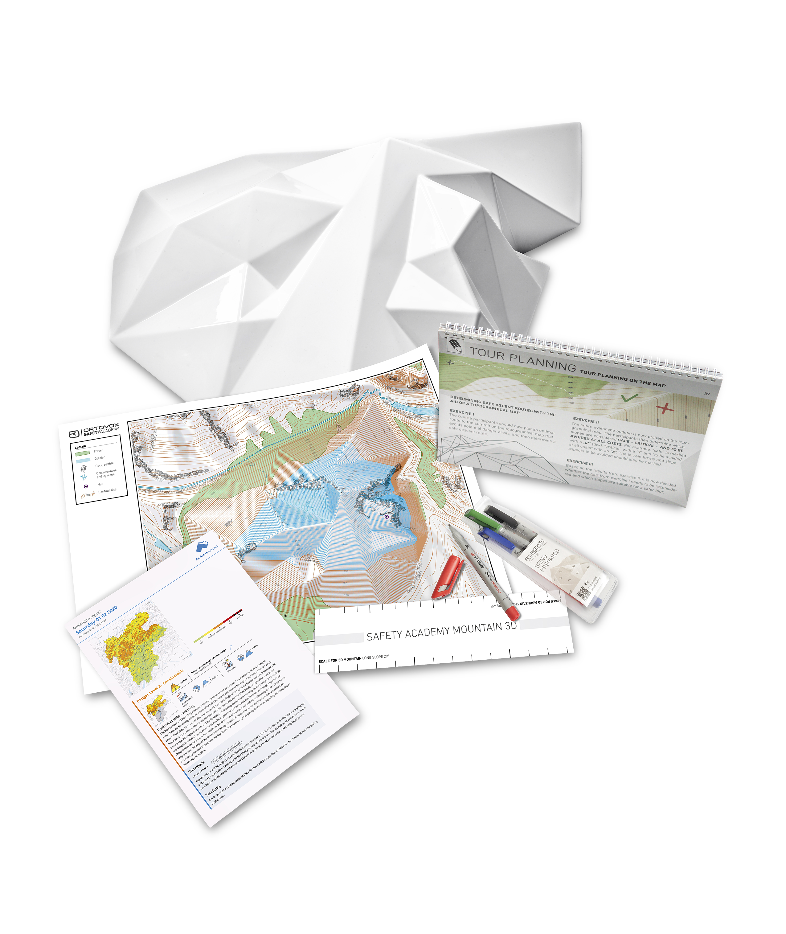 SAFETY ACADEMY MOUNTAIN 3D Advertisement, Poster, Page, Text, Advertisement, Poster, Paper