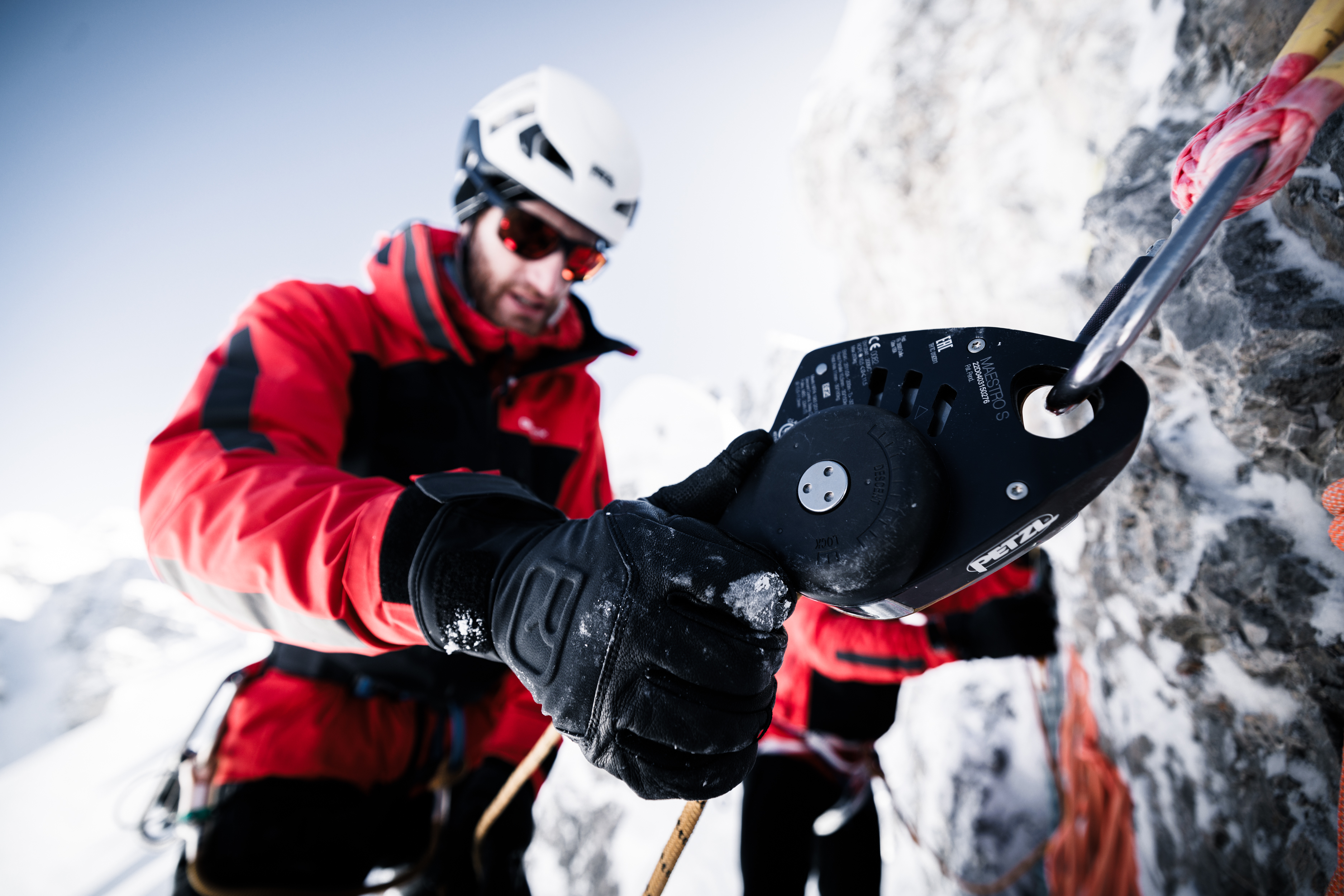 Outdoors, Glove, Helmet, Man, Person